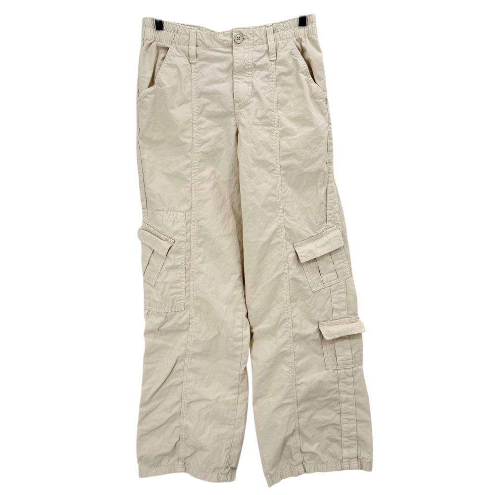 BDG Y2K Cargo Pants Size S Low Rise Baggy Cyber Streetwear Off White Wide Leg